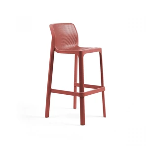 NET STOOL - Monobloc kültéri bárszék (corallo)