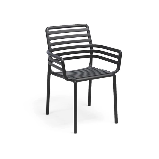 DOGA Armchair - Kültéri monobloc szék karfával (antracite)