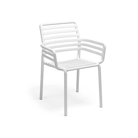 DOGA Armchair - Kültéri monobloc szék karfával (fehér)
