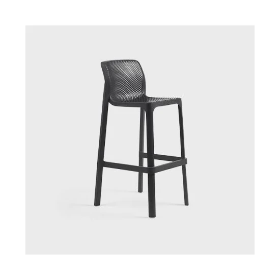 NET STOOL - Monobloc kültéri bárszék (antracit szürke)