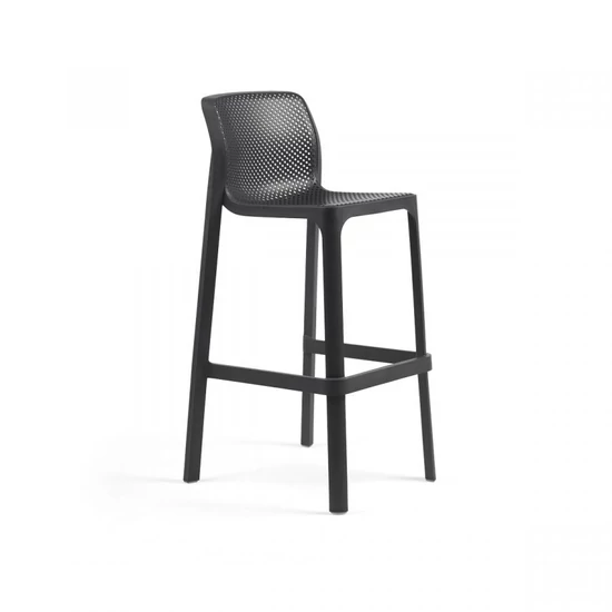 NET STOOL - Monobloc kültéri bárszék (antracit szürke)