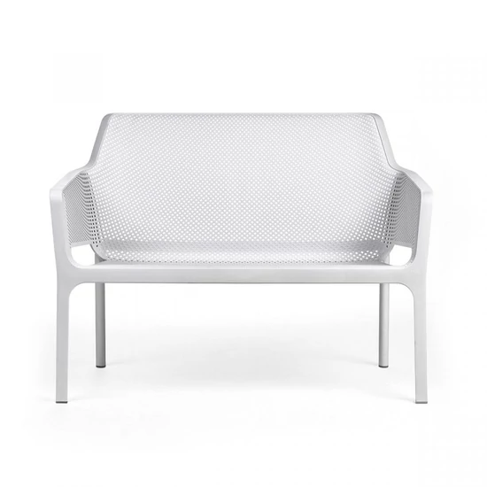 NET BENCH - Monobloc kültéri pad (fehér)
