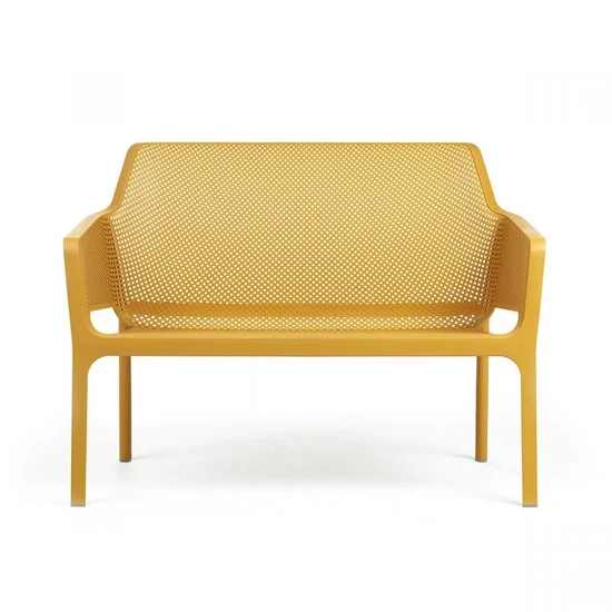 NET BENCH - Monobloc kültéri pad (senape)