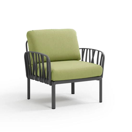 KOMODO POLTRONA - Moduláris fotel (antracit váz/avocado Sunbrella® *)