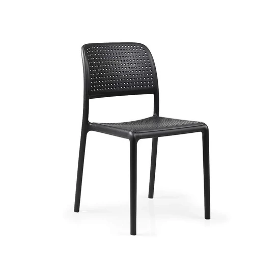 BORA BISTROT - Monobloc szék karfa nélkül (antracit szürke)