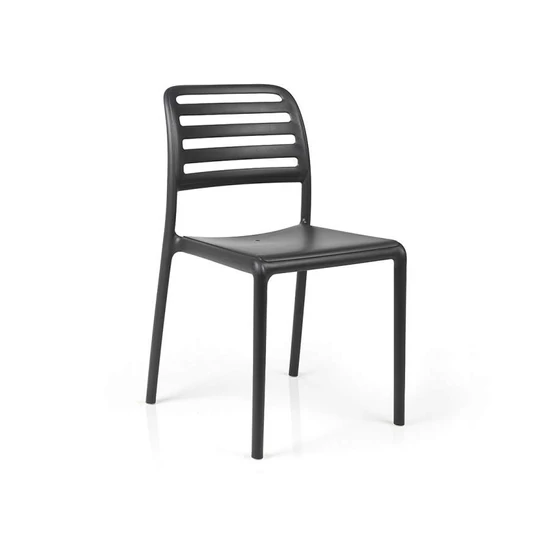 COSTA BISTROT - Monobloc szék karfa nélkül (antracit szürke)
