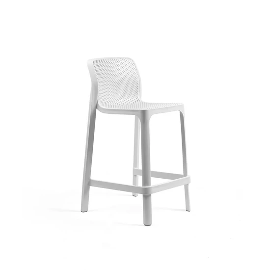 NET STOOL MINI - Monobloc kültéri bárszék mini (fehér)