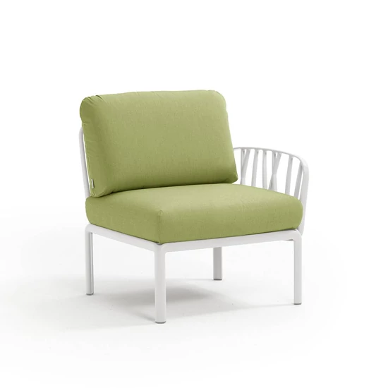 KOMODO ELEMENTO TERMINALE DX/SX - Végelem jobbos, balos (fehér váz/avocado Sunbrella® *)