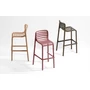 Kép 2/3 - DOGA STOOL Monobloc kültéri bárszék (marsala)