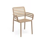 Kép 1/3 - DOGA Armchair - Kültéri monobloc szék karfával (cappuccino)