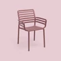 Kép 1/3 - DOGA Armchair - Kültéri monobloc szék karfával (marsala)