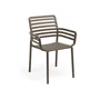 Kép 1/3 - DOGA Armchair - Kültéri monobloc szék karfával (tabacco)