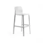 Kép 1/5 - NET STOOL - Monobloc kültéri bárszék (fehér)